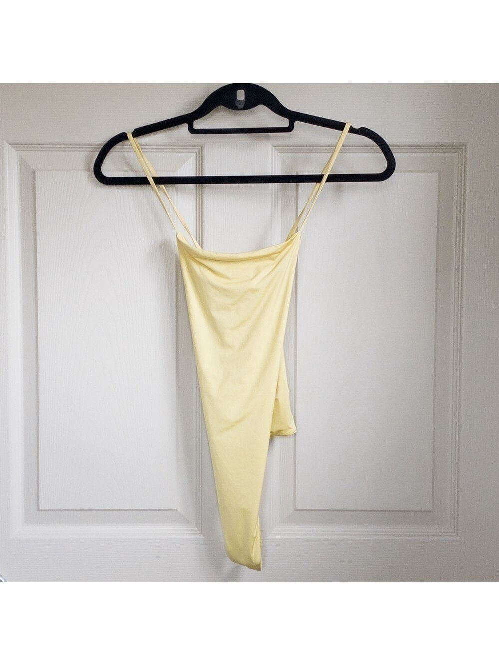 Wilfred Naidoo Criss bodysuit Spaghetti Strap Criss Cross Yellow Womens Small - Picture 8 of 16